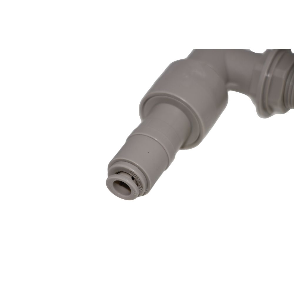 DMfit Stop Quick Connect Bulkhead Union Elbow - 1/4 x 1/4