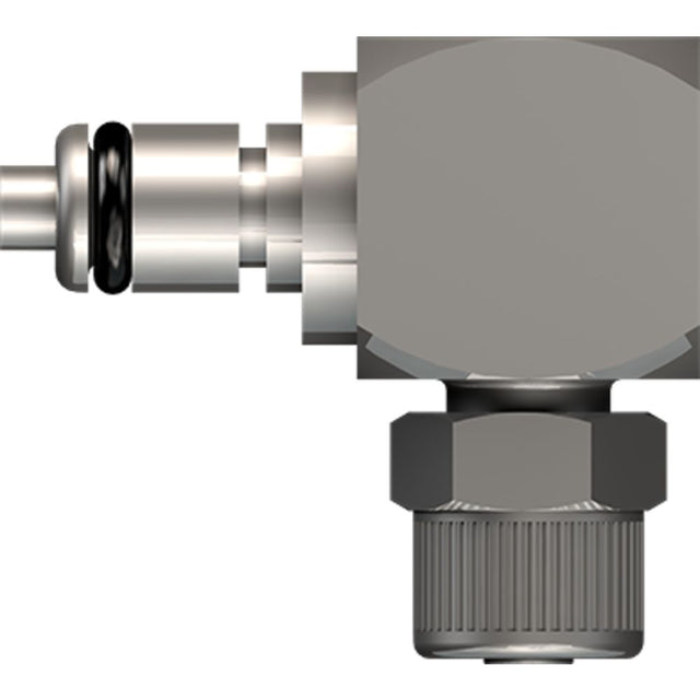 LinkTech 20CB Series Elbow Male, Valved, 1/4" PTF, Chrome Brass, Buna N