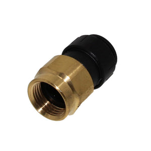 John Guest ProLock Female Connector NPS - 1/2 CTS x 3/4 NPS [Brass Nut]