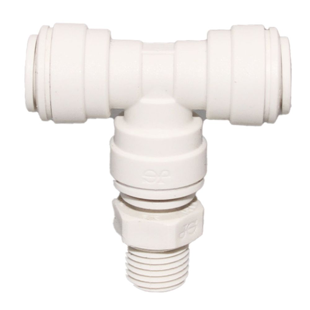 John Guest Swivel Branch Tee Polypro - 1/4 x 1/4 NPTF