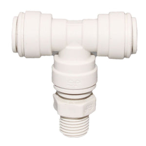 John Guest Swivel Branch Tee Polypro - 1/4 x 1/4 NPTF