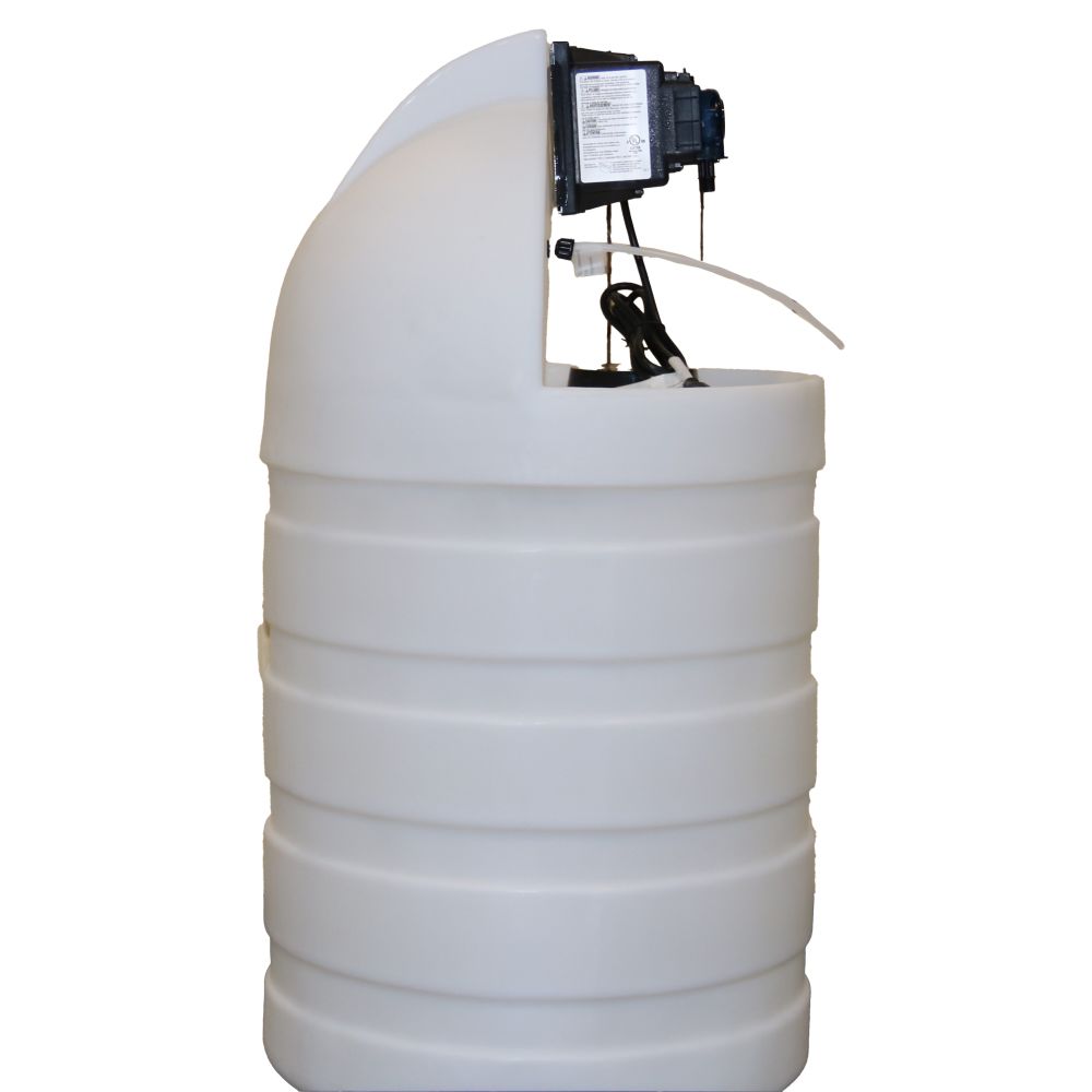 Stenner 30 Gallon Tank/ Low Dose Pump 25.1OZ/HR 5.5/80PSI 120V/60HZ 1/4" White