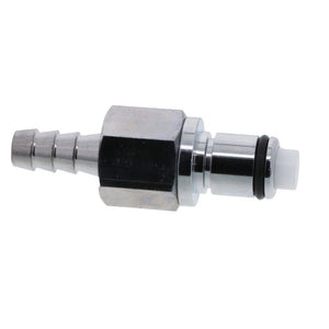 LCD22004V Valved In-Line Hose Barb Coupling Insert 1/4 ID Barb FKM [Viton] O-ring