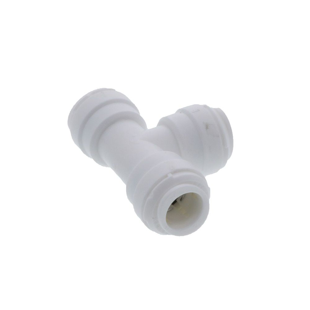 White DMfit Union Tee - 1/2" x 1/2" x 1/2" Push-in