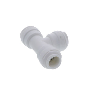 White DMfit Union Tee - 1/2" x 1/2" x 1/2" Push-in