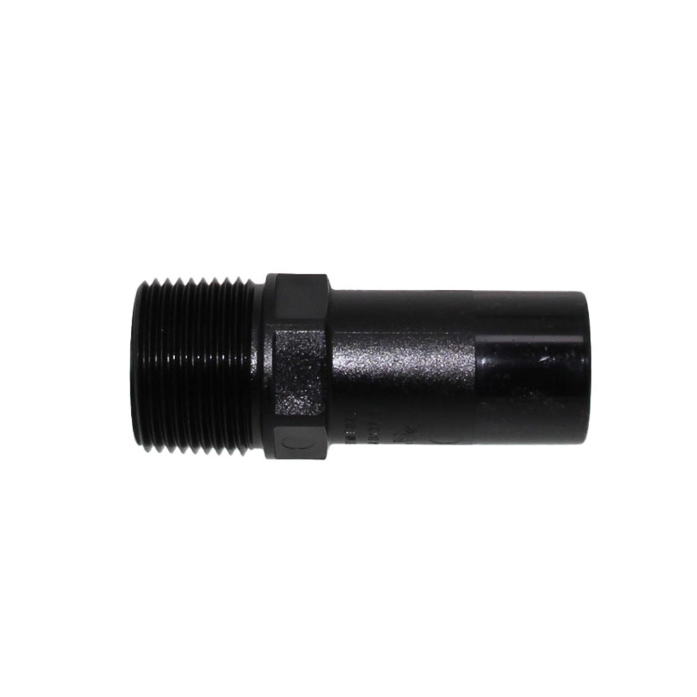 John Guest Black Male Stem Adapter - 1 CTS Stem x 1 NPT