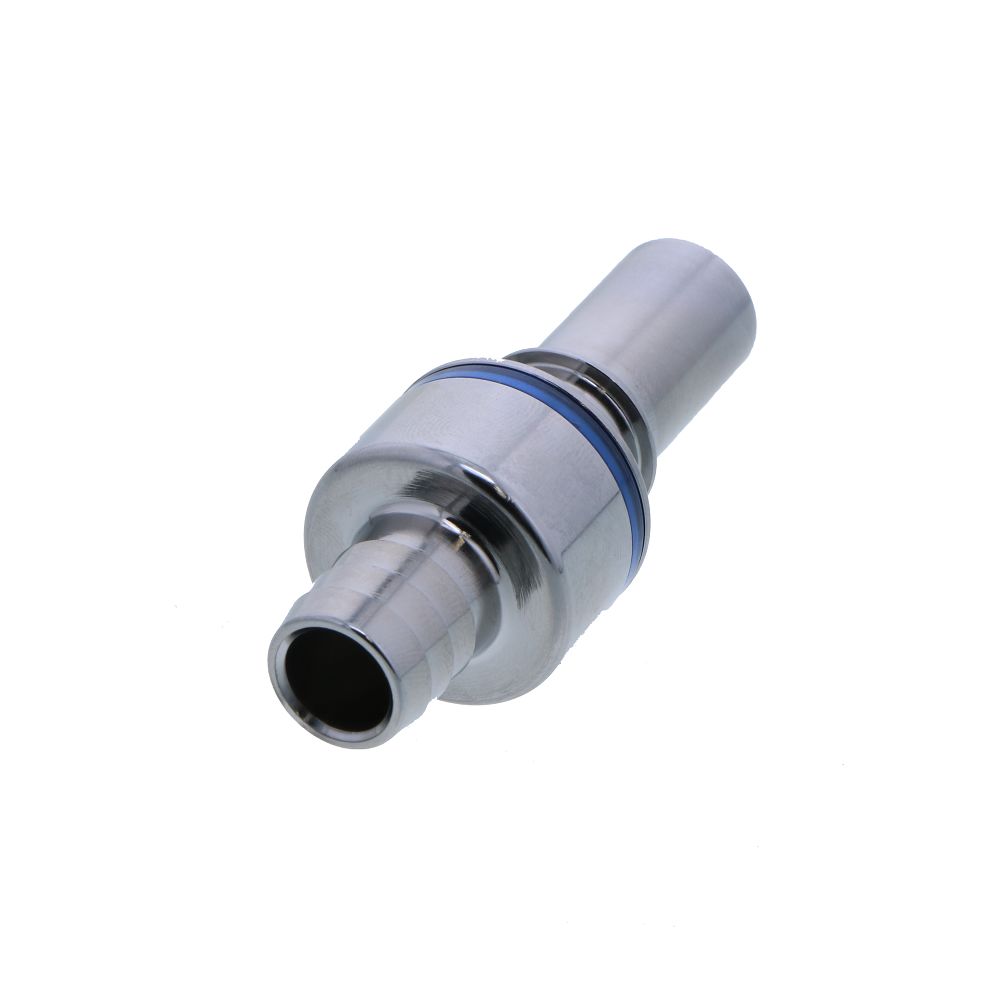 LQ6D22008BLU Valved In-Line Liquid Cooling Coupling Insert 1/2 ID Barb Cool Blue