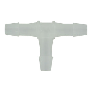 FitQuik Polypropylene Union Tee Barb Fitting - 3/16 ID x 3/16 ID x 3/16 ID