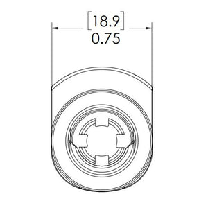 LinkTech 50AC Series Straight Female, Non-valved, 3/8" HB, Natural Acetal Long Body