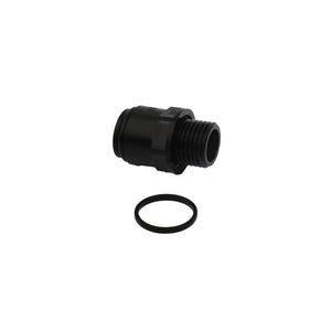 John Guest Male Connector BLACK ACETAL - 10mm x 3/8 BSPP