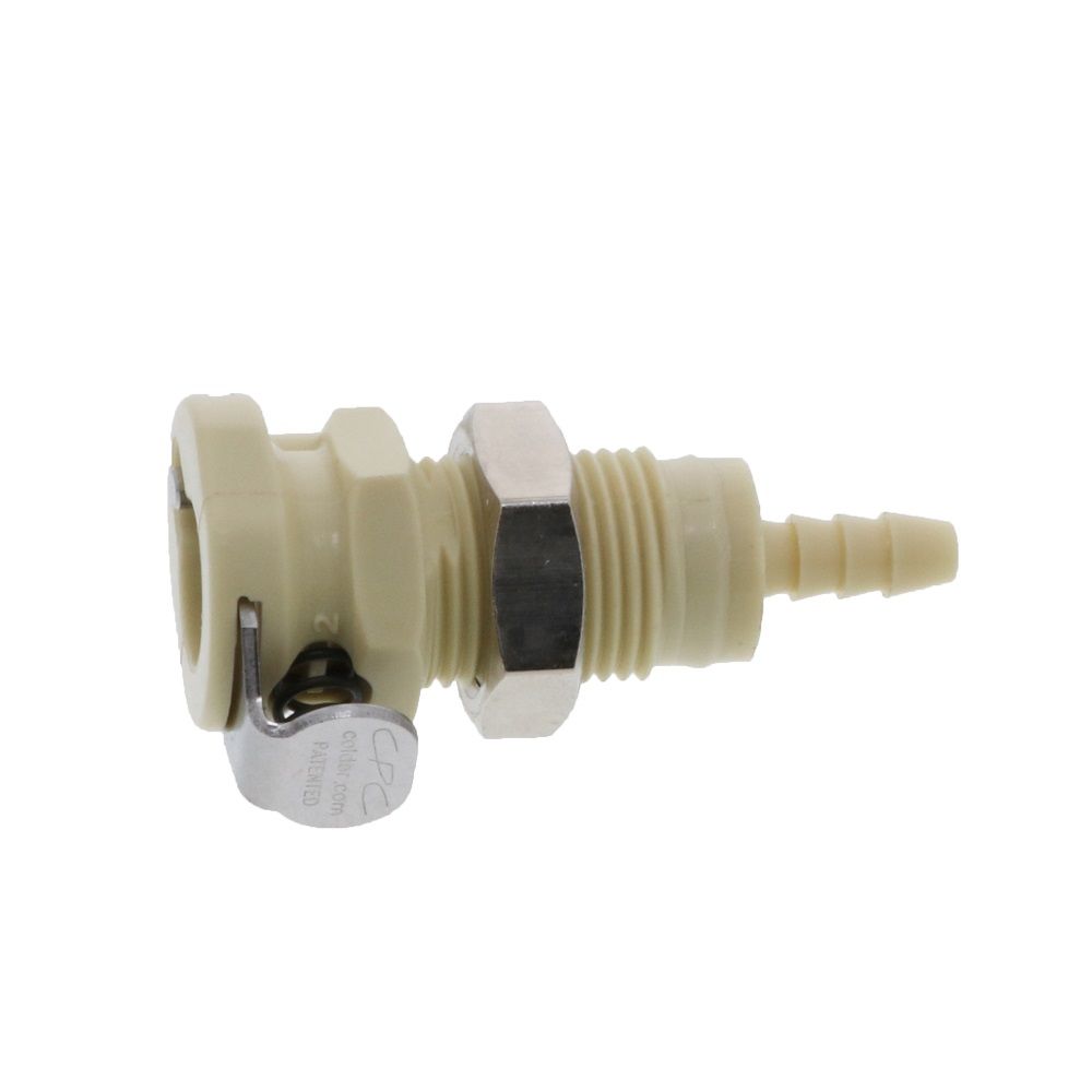 PMC160212 Panel Mount Hose Barb Coupling Body 1/8 ID Barb