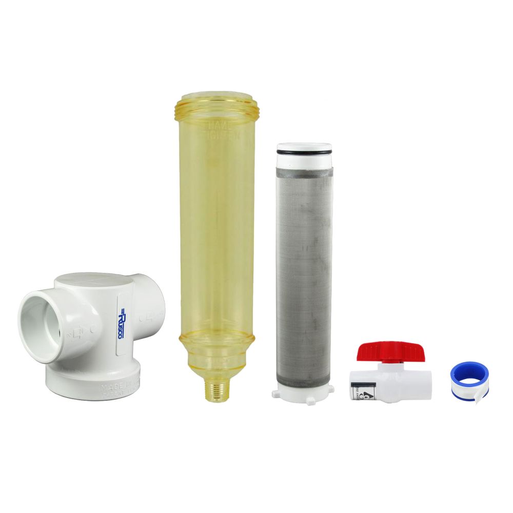 Rusco Chemically Resistant Spin Down Filter T Style 1" SS - 140 Mesh [104 micron]