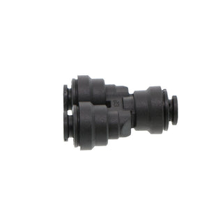 John Guest Two Way Divider Black Polypropylene - 1/4