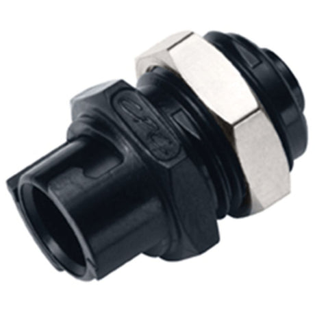 SMFPM01BLK Non-Valved Panel Mount Hose Barb Coupling Body 1/16 Hose Barb
