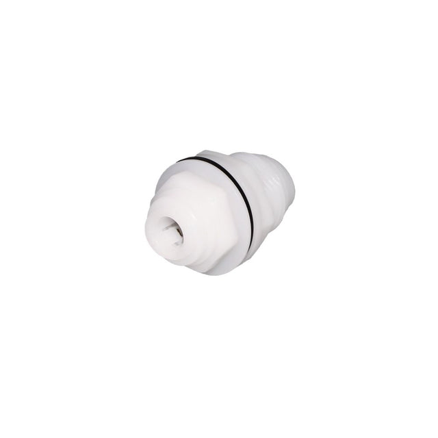 NeoFit - Acetal True White Bulkhead Connector 6mm tube
