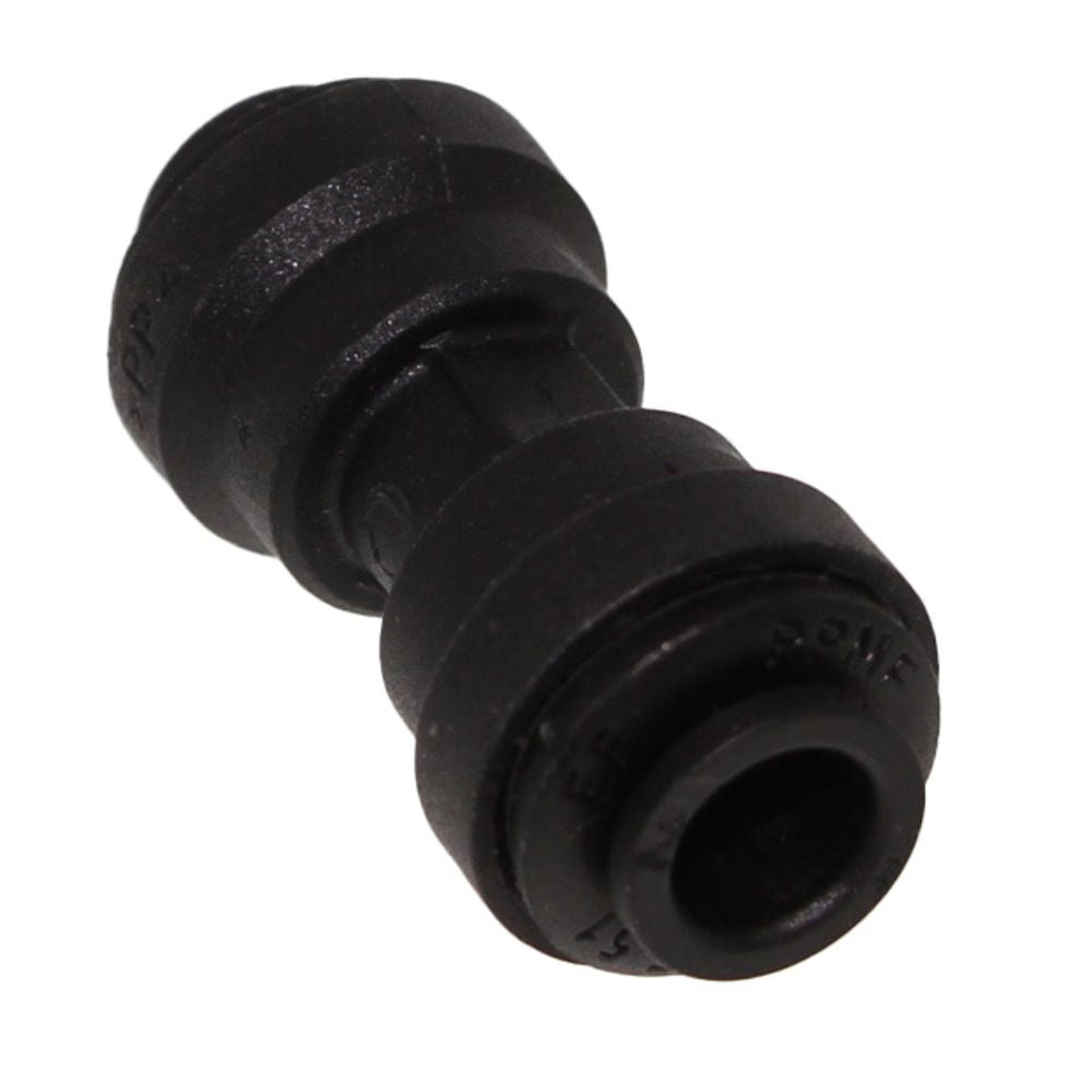 John Guest Union Connector Black Polypropylene  - 1/4