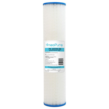 Neo-Pure PS-45200-20 20" BB High Efficiency Pleated Filter 20 micron
