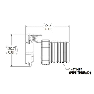 LinkTech 20AC Male Thread Socket, NV, 1/4" MNPT