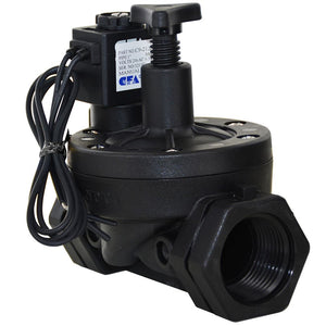 CFA C9 Series Solenoid Valve w/ Manual Override & Flow Control Normally Closed 1" FPT 24VAC