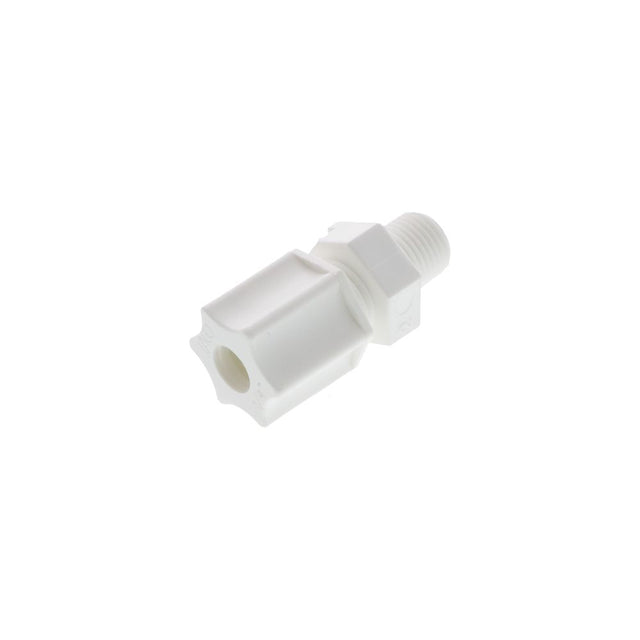 JACO 10-4-2-P-PG Polypropylene Male Connector 1/4 OD Tube x 1/8 MPT