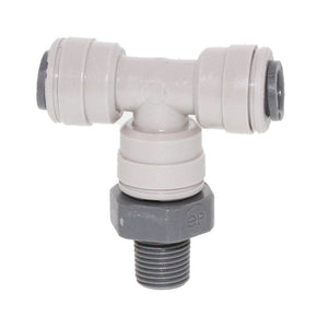 John Guest Swivel Branch Tee NPTF - 3/8 x 1/4  NPTF