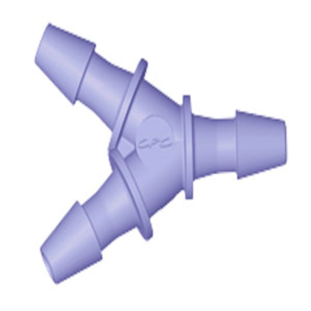 HY291 Y Fitting Purple Tint Polycarbonate 1/16 HB X 1/16 HB X 1/16 HB