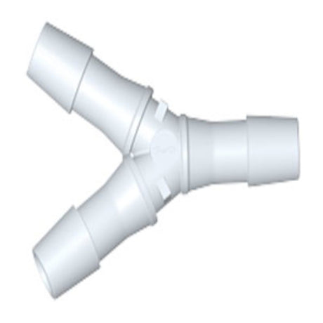 HY1270 Y Fitting Natural PVDF 3/8 HB x 3/8 HB x 3/8 HB