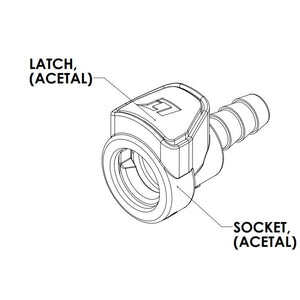 LinkTech 50AC In-Line Socket, NV, 1/4" HB