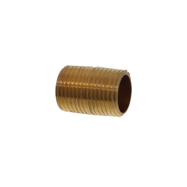 Lead-Free Red Brass Nipple Threaded  1/2 MPT x Close
