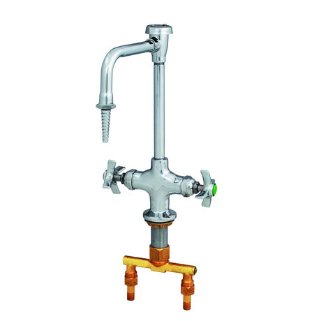 T&S Brass BL-5700-08 Deck Mount Lab Mixing Faucet With Vacuum Breaker Rigid Gooseneck