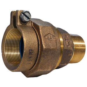 Lead-Free Brass Straight Reducing Union 1-1/4 Pack Joint [PEP] x 1 MPT