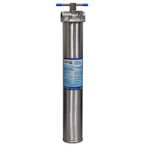 Single Filter Bolt/Nut Housing, 20", T-Handle 316L, 1" FPT