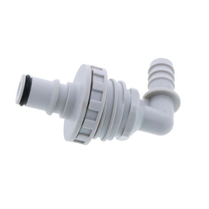 NS4D43006 Valved Panel Mount Elbow Hose Barb Coupling Insert 3/8 ID Barb