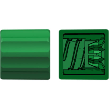 LinkTech Finger Snap Luer Lock Ring, Green Nylon