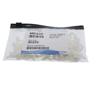 ME430 Elbow Fitting White Nylon Tapered 10-32 X 1/8 HB