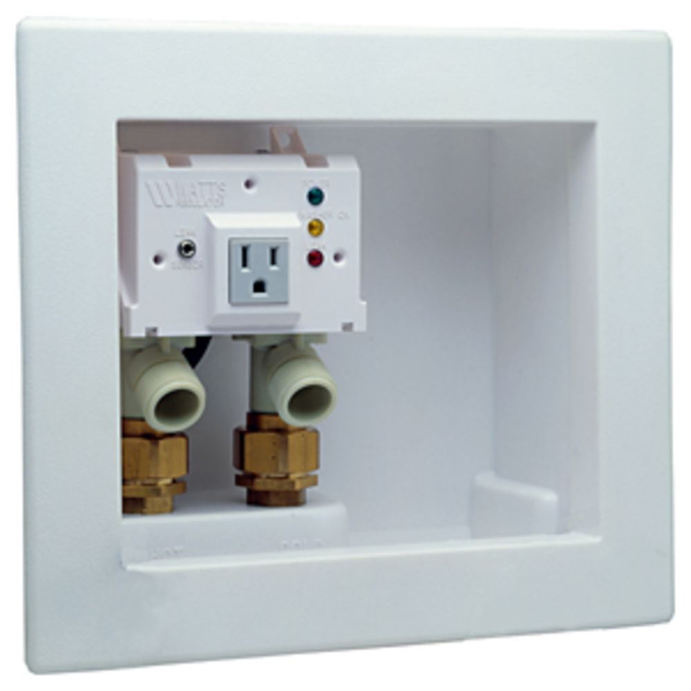 Watts A2CWB-0004646 IntelliFlow Wall Box Washing Machine Water Shut-Off Valve