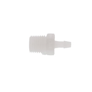 FitQuik PVDF [Kynar] Thread to Tube Straight Fitting - 1/4 NPT to 5/32 ID Barb