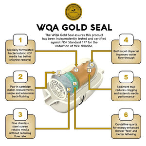 Rainshow'r CQ-1000 Dechlorinating Shower Filter