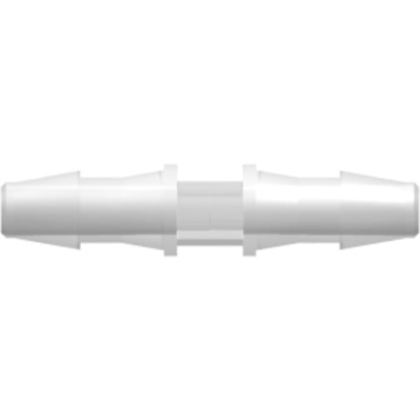 LinkTech Straight Through Tube Fitting with 200 Series Barbs, 1/8" [3.2 mm] ID Tubing, Natural Polypropylene