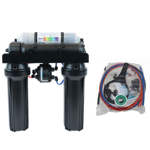 Neo-Pure 4 Stage RO Manifold Retrofit, 50 GPD, Alkaline Remineralizer, Drain Saddle, Feed Adapter, Permeate Pump