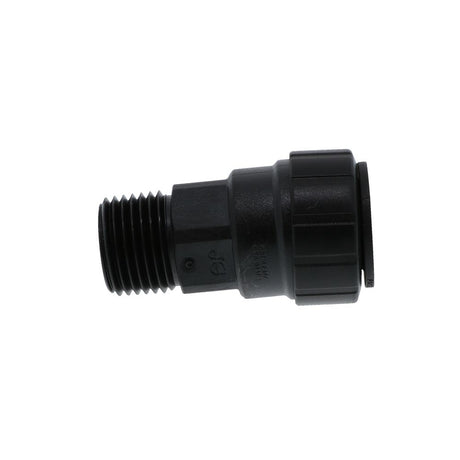 John Guest Black Male Connector - 1/2 CTS x 1/2 NPT