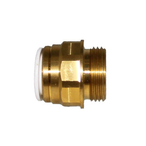 John Guest Brass Male Connector BSPT - 15mm x 1/2 BSPT