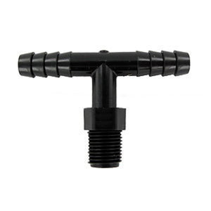 Barb Tee x Male Branch - 1/4 ID x 1/8 MNPT