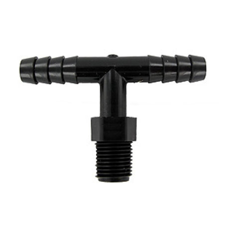 Barb Tee x Male Branch - 1/4 ID x 1/8 MNPT