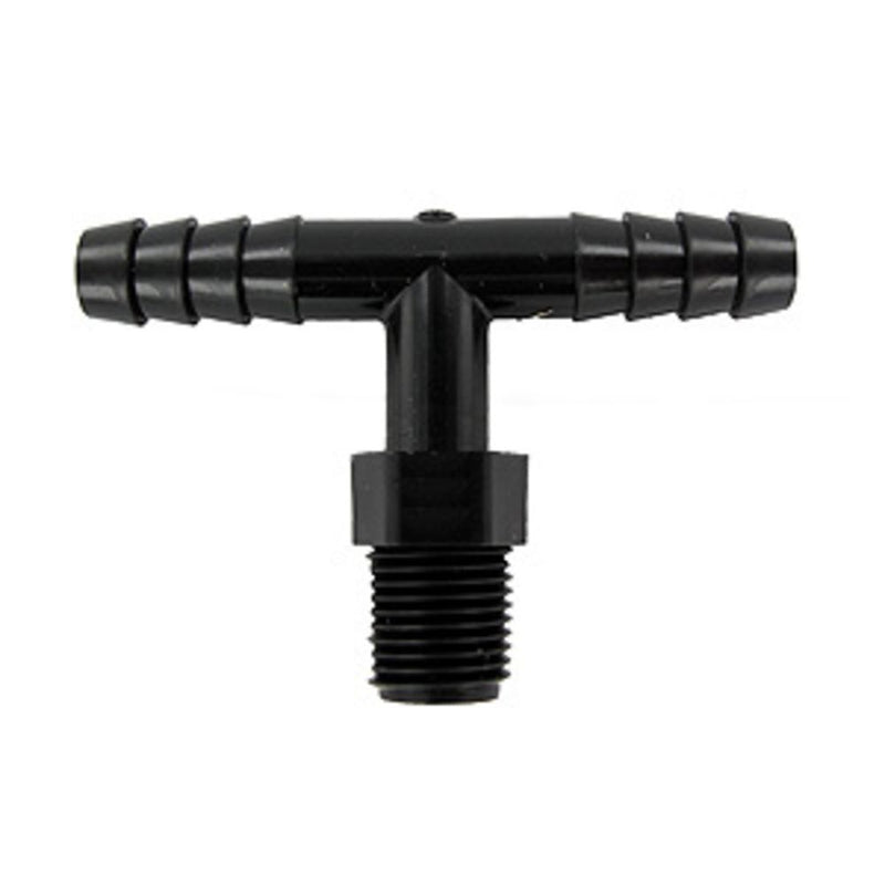 Barb Tee x Male Branch - 1/4 ID x 1/8 MNPT