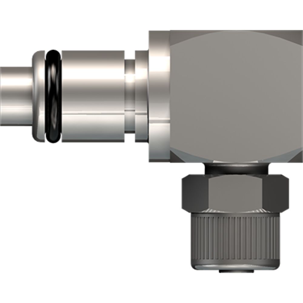 LinkTech 40CB Series Elbow Male, Valved, 1/4" PTF, Chrome Brass