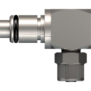 LinkTech 40CB Series Elbow Male, Valved, 1/4" PTF, Chrome Brass