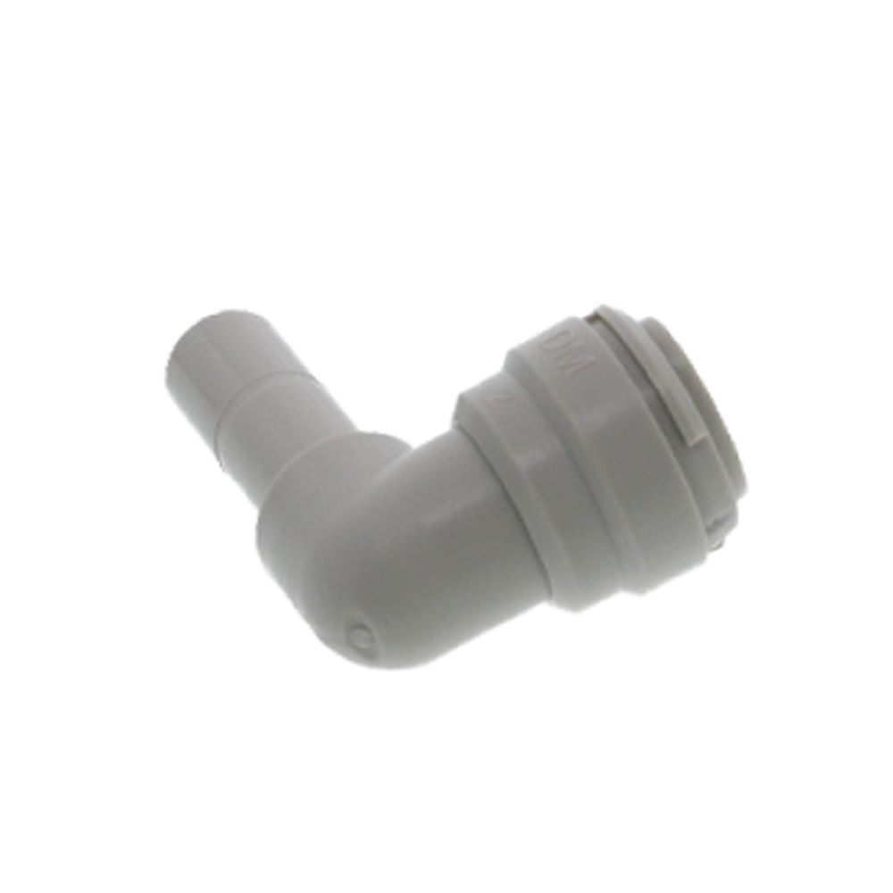 DMfit Plug-In Stem Elbow - 3/8 Tube x 3/8 Stem - Gray
