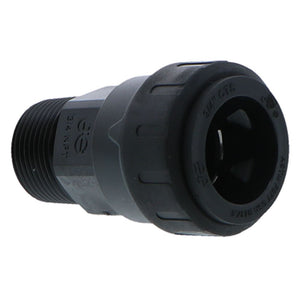 John Guest Black Male Connector - 3/4 CTS x 3/4 NPT