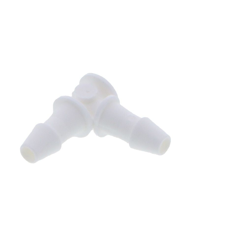 Barbed Union Elbow White Polypropylene - 1/8 ID x 1/8 ID